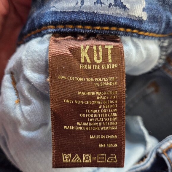 Kut From The Kloth  Lightly Distressed Medium Wash Jeans Size 6 - Picture 13 of 13